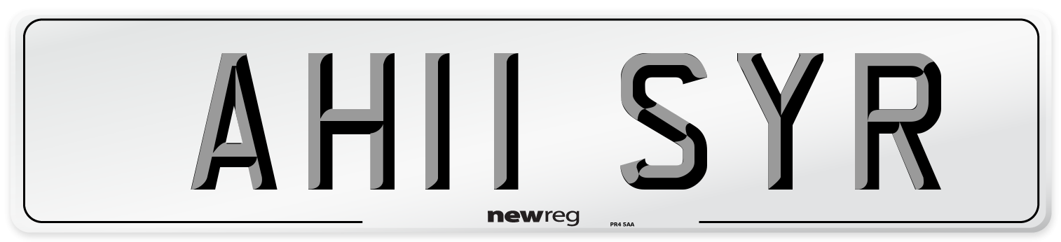 AH11 SYR Number Plate from New Reg